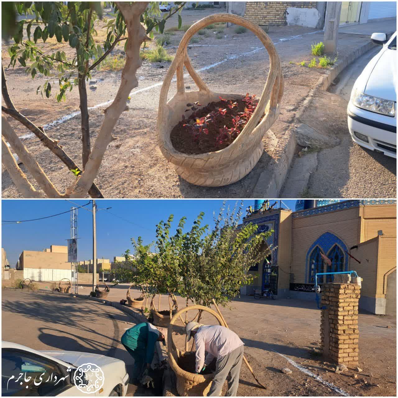 بهبود فضای سبز پیرامون میدان جوادالائمه (ع)