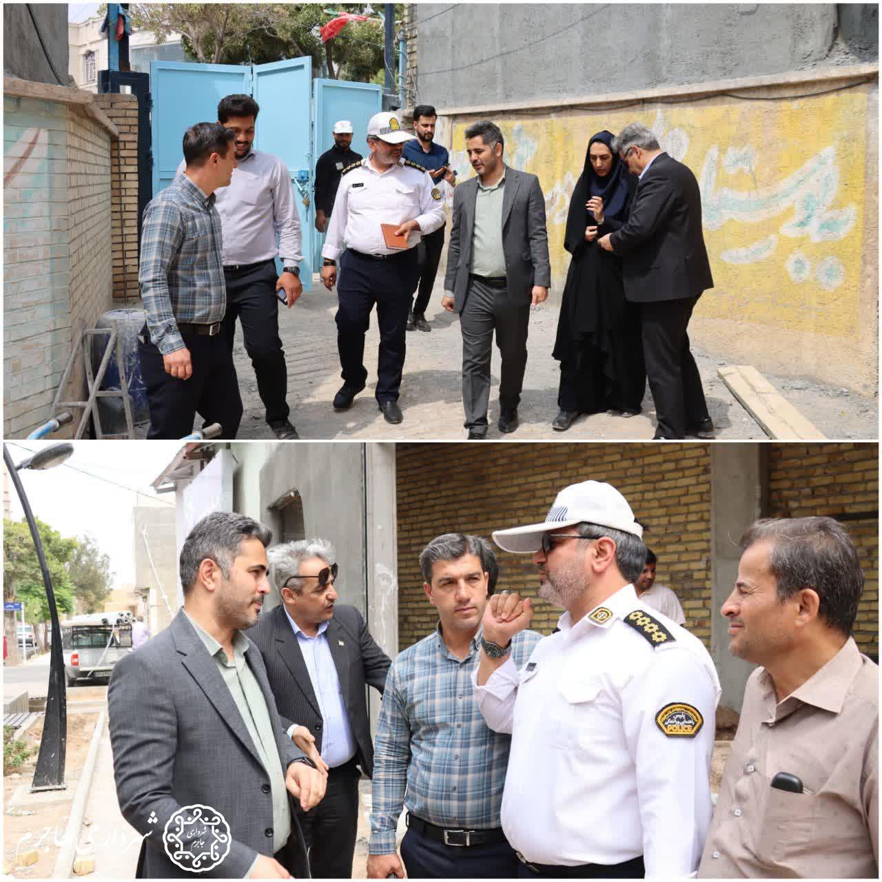 بازدید از مدارس و بررسی نقاط پرخطر ترافیکی در آستانه بازگشایی مدارس
